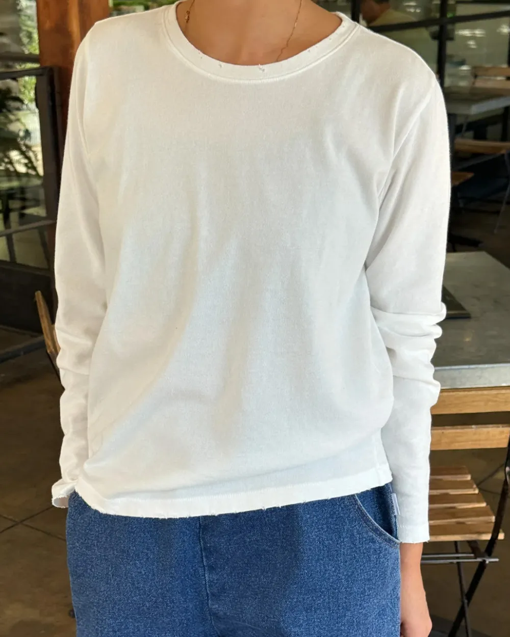 Le Bon Shoppe Everyday Long Sleeve Top - Vintage White^ Tops