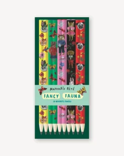 Chronicle Books Fancy Fauna: 10 Graphite Pencils^ Writing Supplies