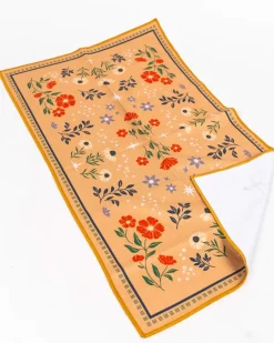 Modern Pastime Floral Print Tea Towel - Cream^ Kitchen + Bar