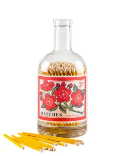 Archivist US Flowers Glass Bottle Safety Matches^ Candles + Home Fragrance