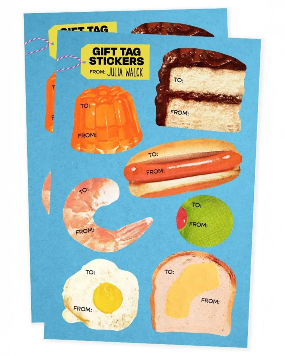 Julia Walck Foodie Gift Tag Stickers^ Games + Activities