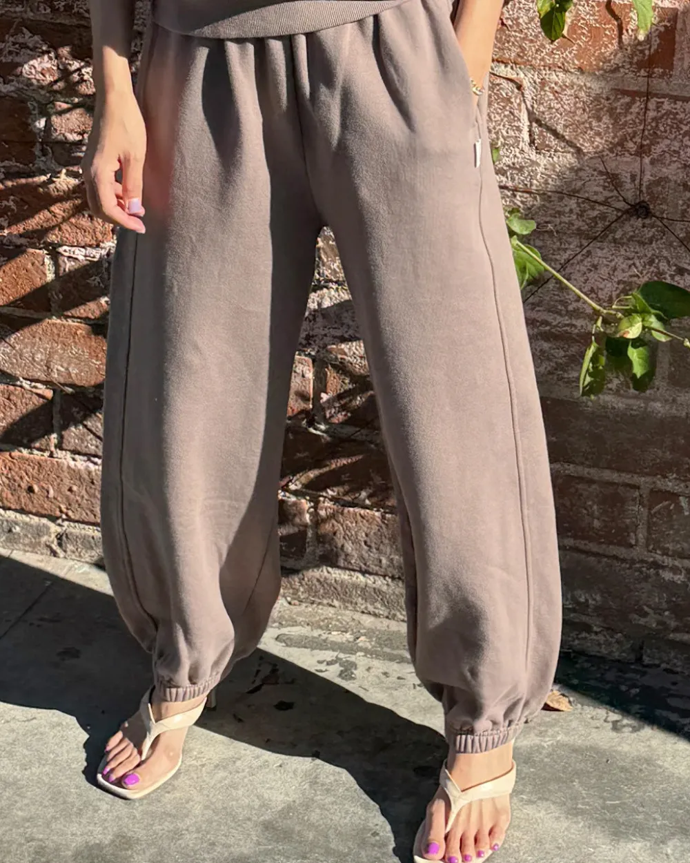 Le Bon Shoppe French Terry Balloon Pants - Mushroom^ Bottoms