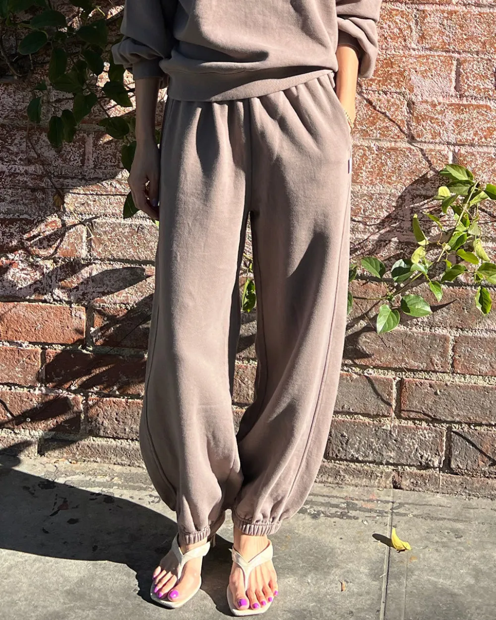 Le Bon Shoppe French Terry Balloon Pants - Mushroom^ Bottoms