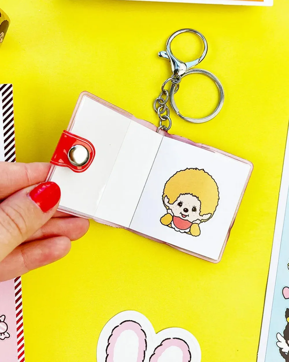Pipsticks Friends Forever Monchhichi Mini Stickerbook Keychain^ Travel Accessories