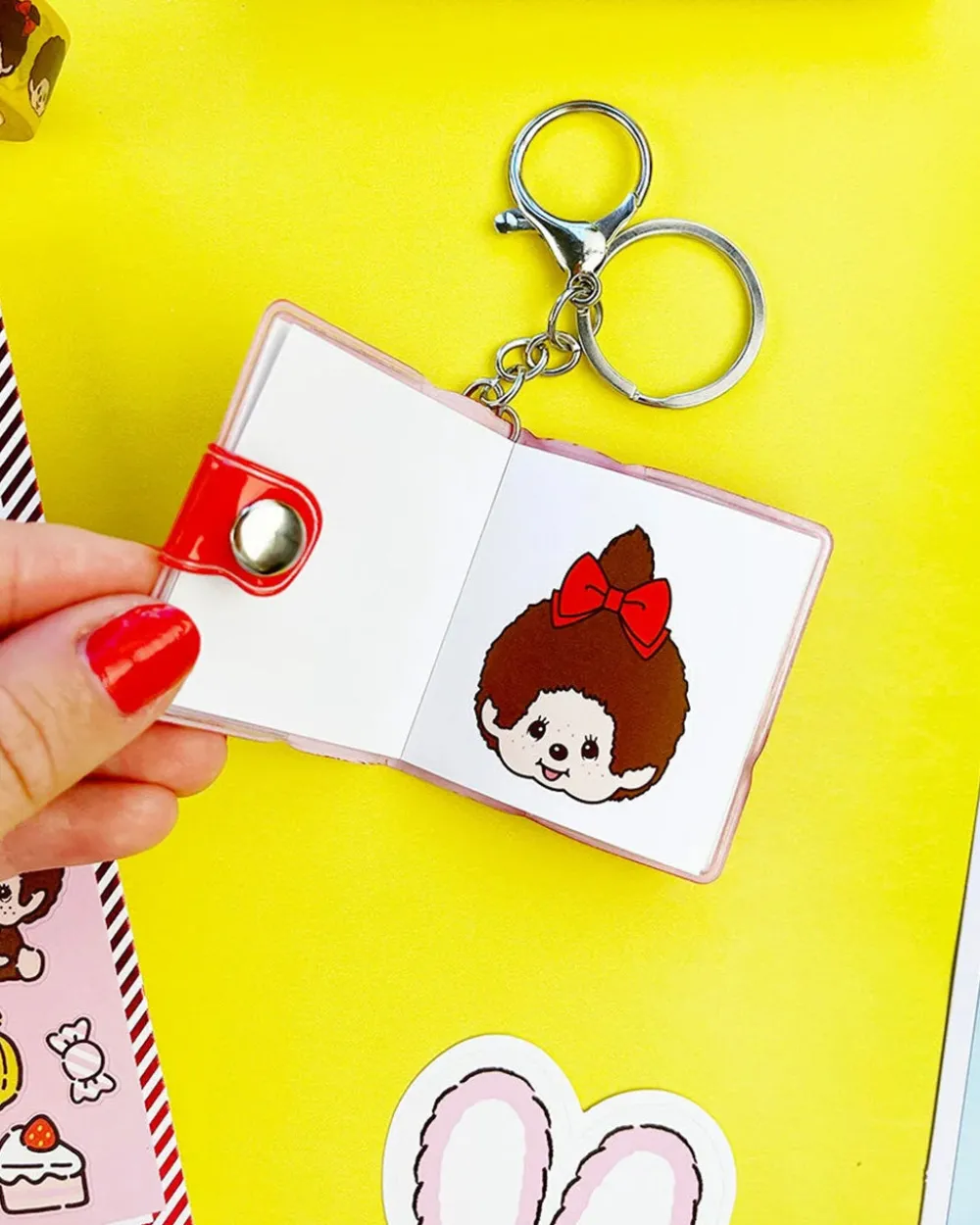 Pipsticks Friends Forever Monchhichi Mini Stickerbook Keychain^ Travel Accessories