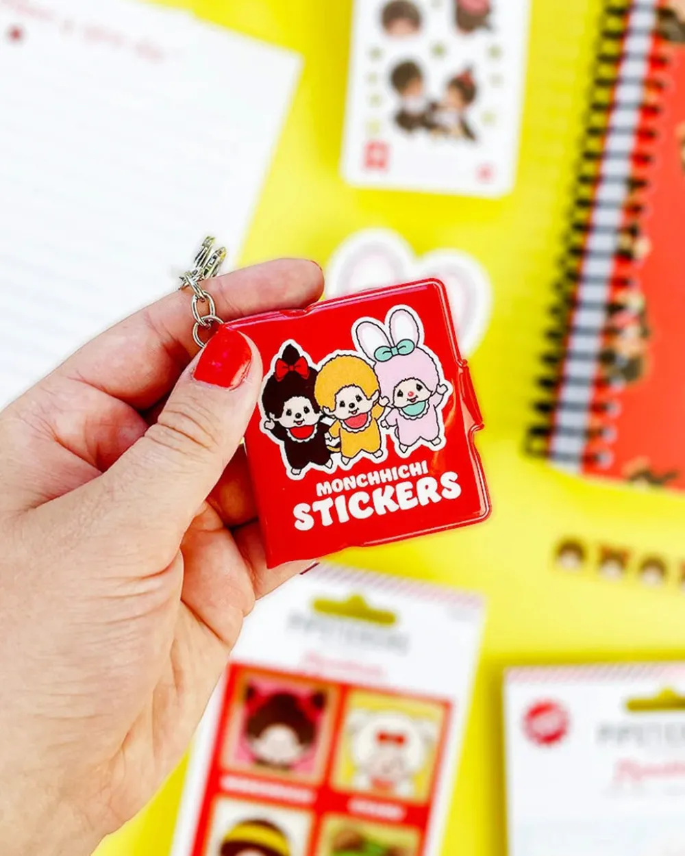 Pipsticks Friends Forever Monchhichi Mini Stickerbook Keychain^ Travel Accessories