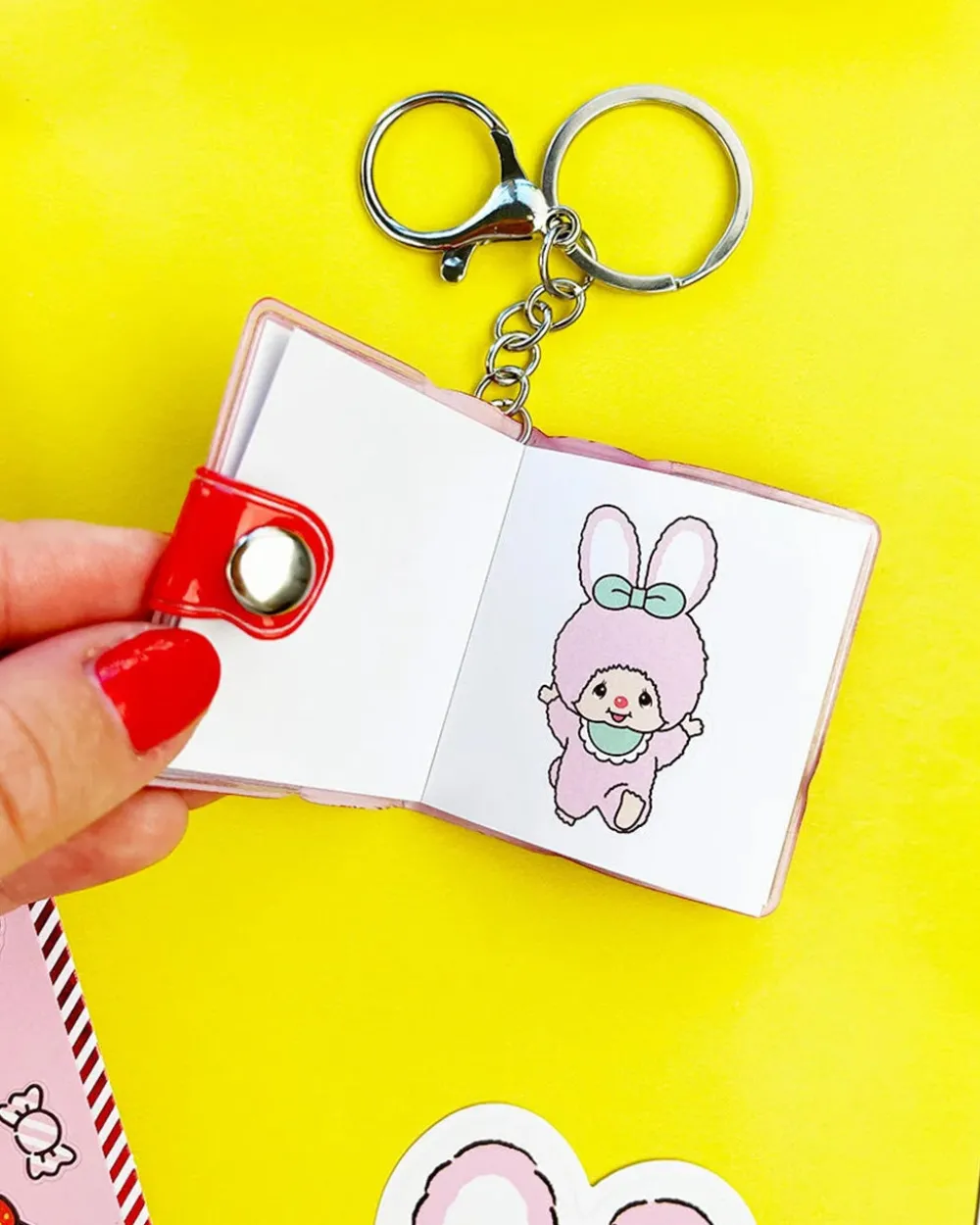 Pipsticks Friends Forever Monchhichi Mini Stickerbook Keychain^ Travel Accessories