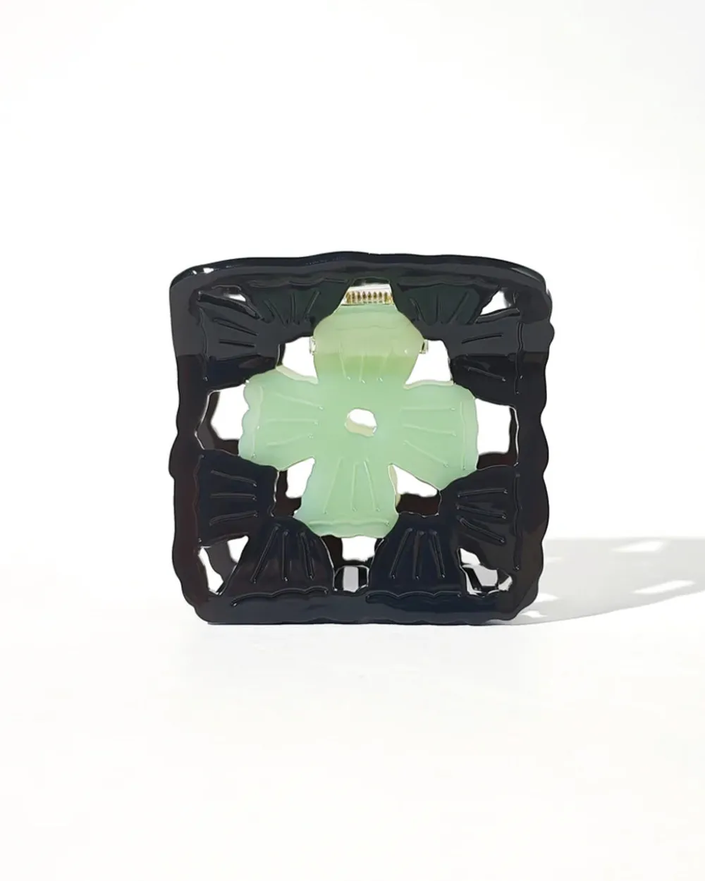Hey Ricochet Granny Square Claw - Onyx And Jade^ Hats + Hair
