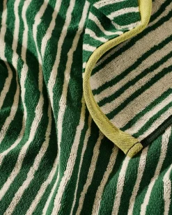 One & Only Paper Grass and Cream Stripes Terry Cloth Kitchen Towel^ Kitchen + Bar