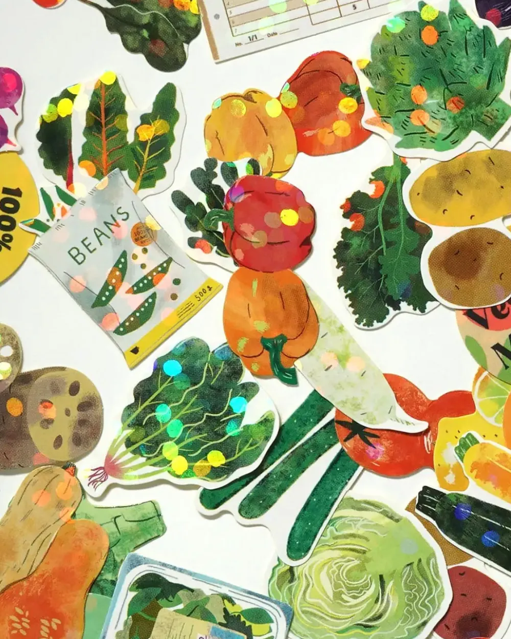 Greeting Life America Hako Stickers - Vegetables^ Stickers + Tape