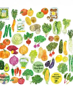 Greeting Life America Hako Stickers - Vegetables^ Stickers + Tape