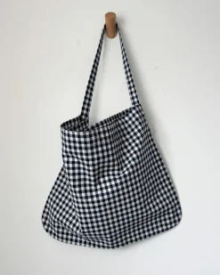 Le Bon Shoppe Happy Carry Bag - Navy Gingham^ Bags