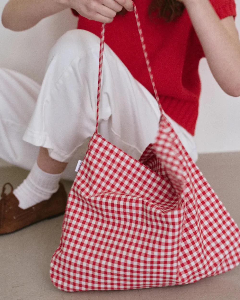 Le Bon Shoppe Happy Carry Bag - Red Gingham^ Bags