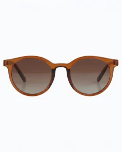 Jaxy Eyewear Havana Haze Polarized Round Sunglasses - Brown^ Hats + Hair
