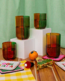 ban.do High Ball Glass Set - Colorblock^ Kitchen + Bar