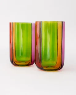ban.do High Ball Glass Set - Colorblock^ Kitchen + Bar