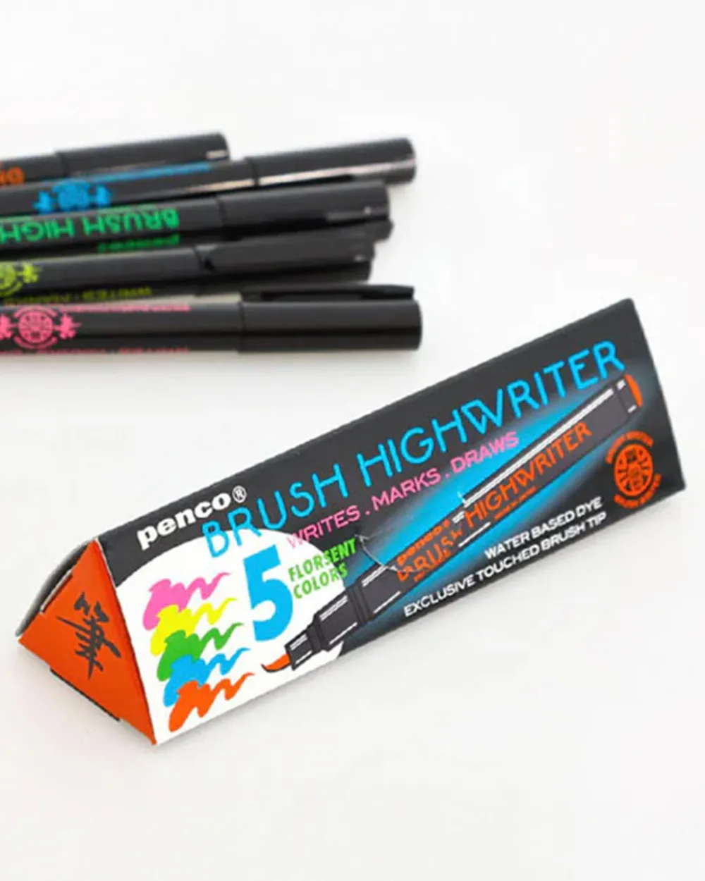 Hightide Highlighter Brush Pen Set^ Writing Supplies