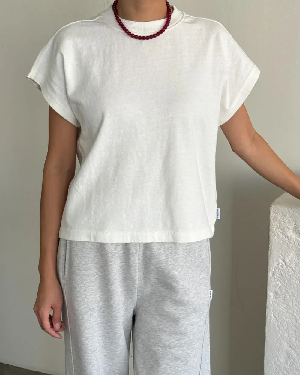 Le Bon Shoppe Jeanne Tee - White Cotton^ Tees + Sweatshirts