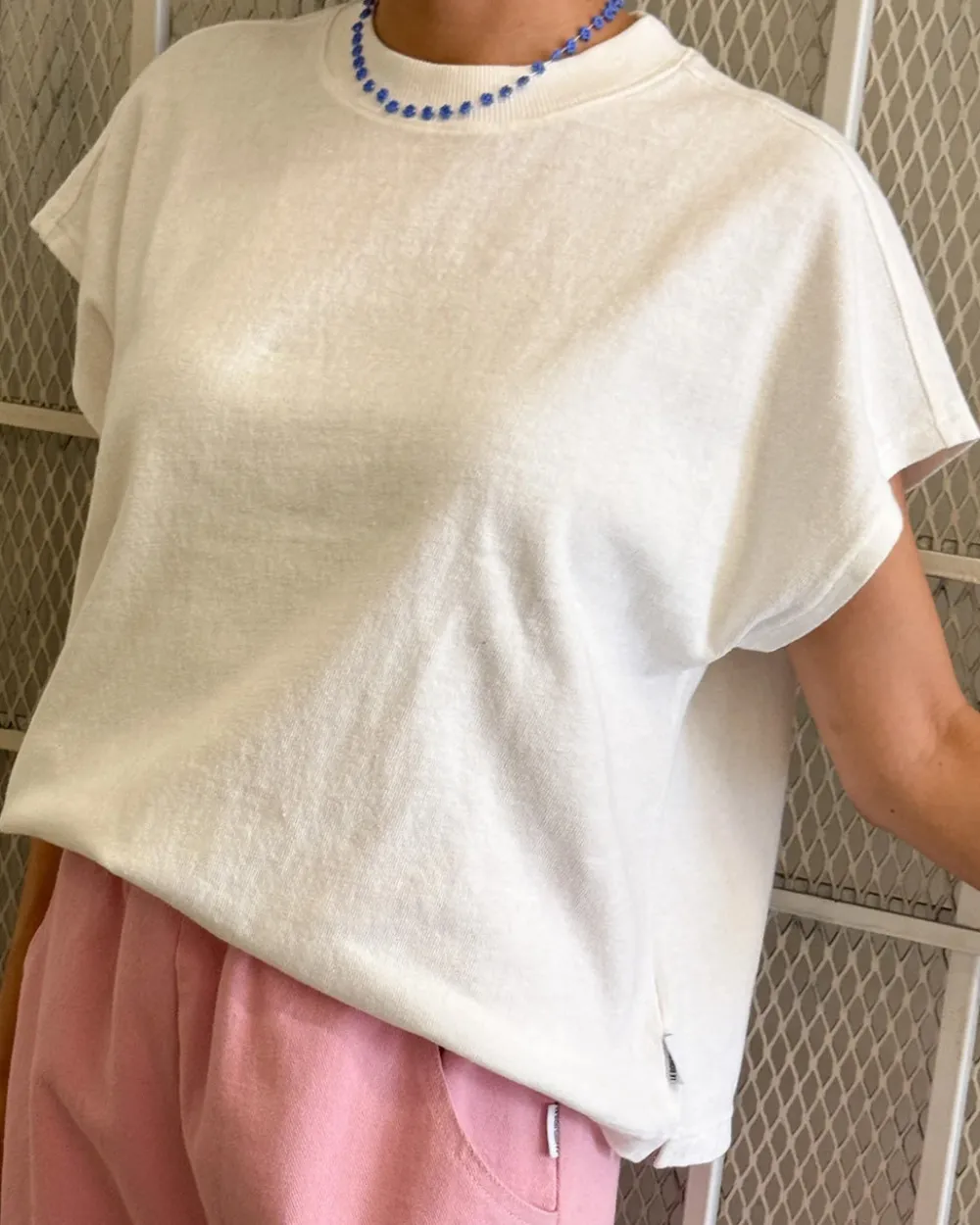 Le Bon Shoppe Jeanne Tee - White Cotton^ Tees + Sweatshirts