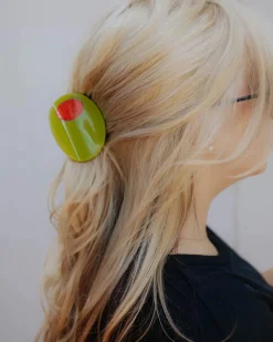 The Peach Fuzz Jumbo Stuffed Olive Hair Claw^ Hats + Hair