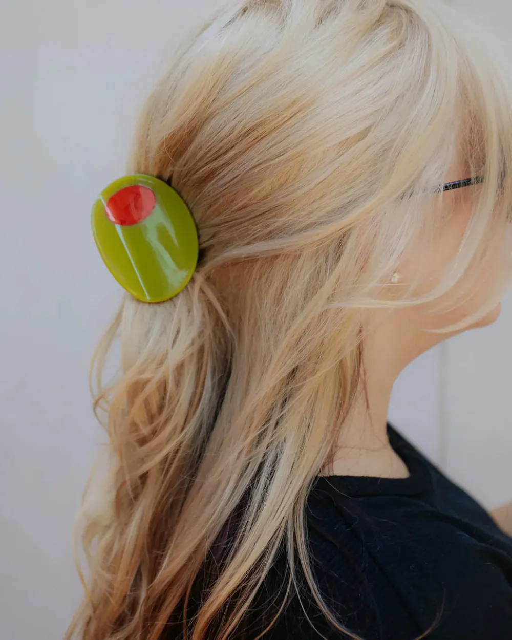 The Peach Fuzz Jumbo Stuffed Olive Hair Claw^ Hats + Hair