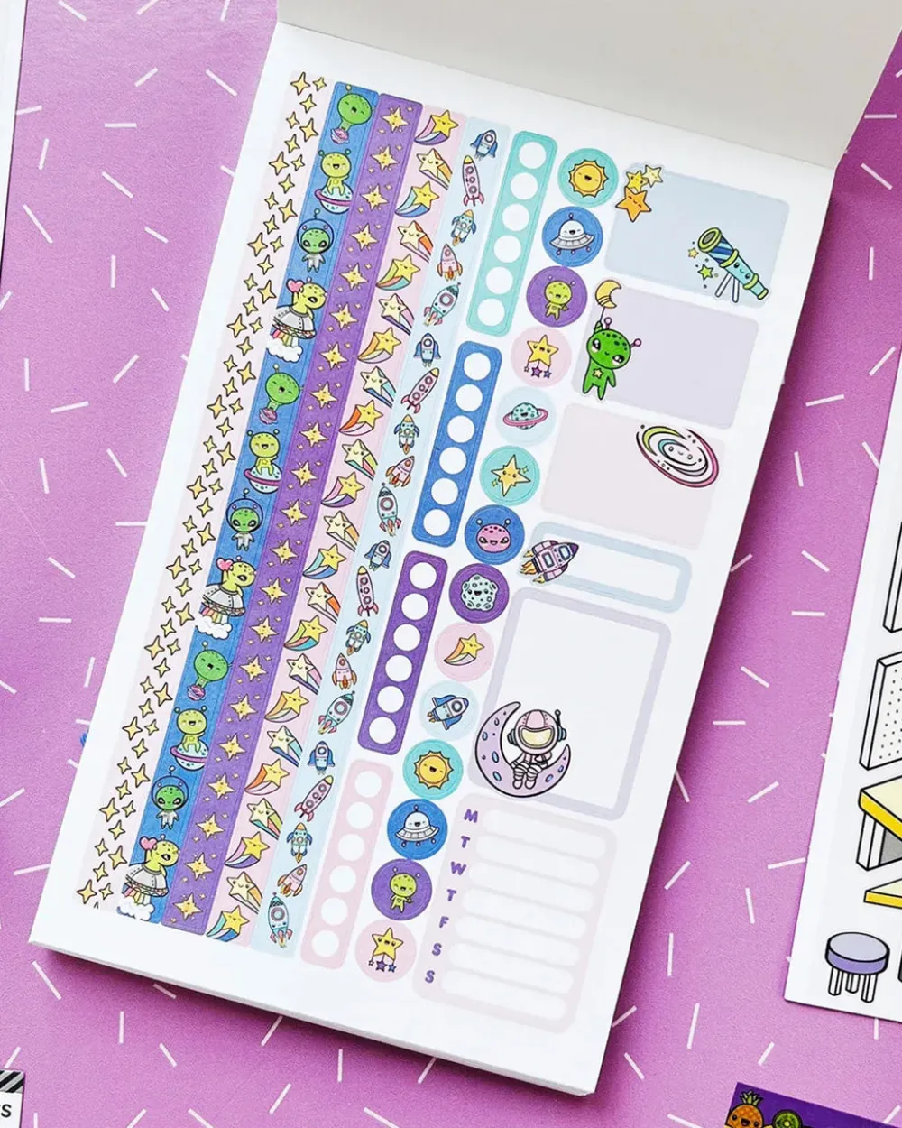 Pipsticks Kawaii Planner Sticker Pad^ Stickers + Tape