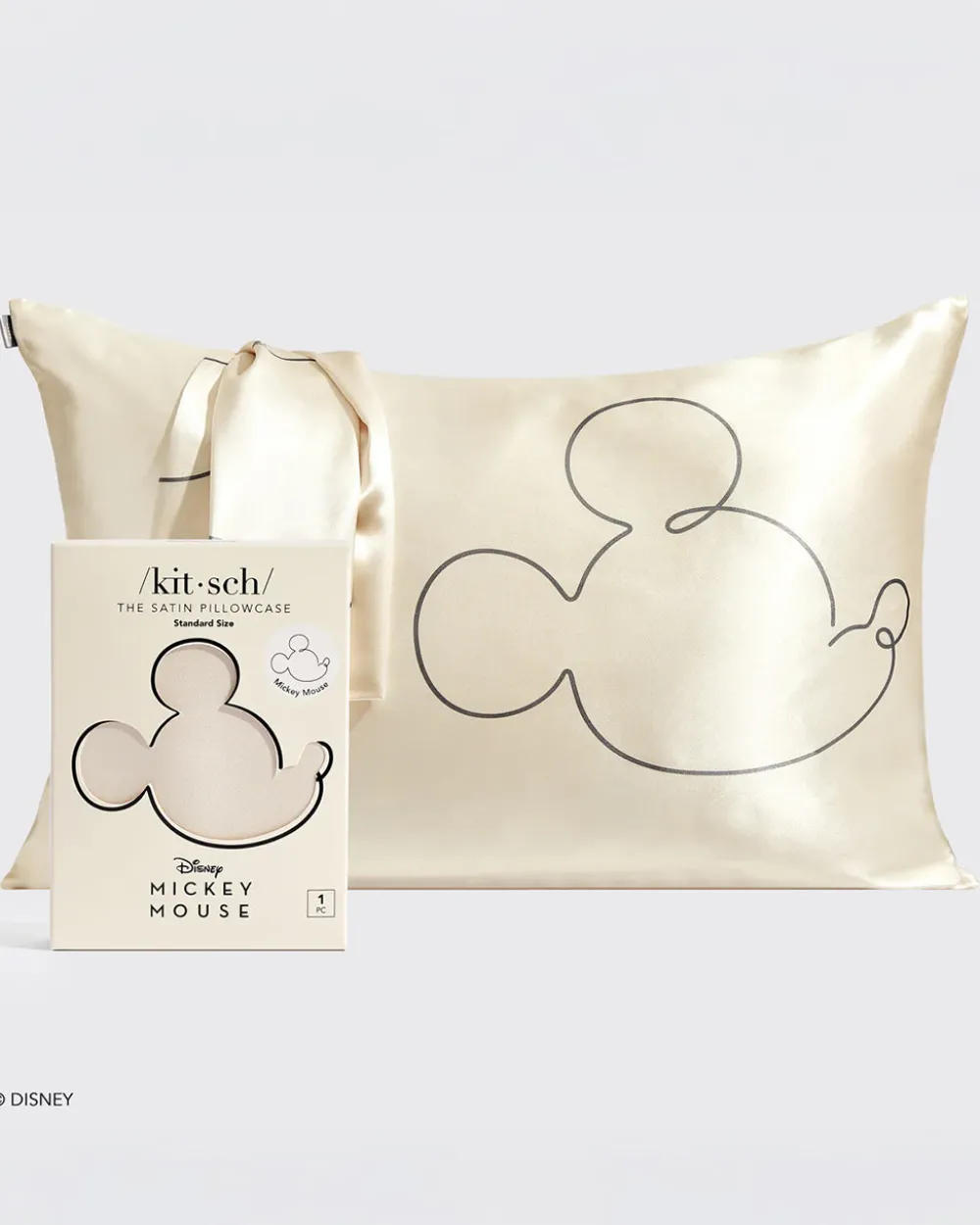 Kitsch x Mickey and Minnie Satin Pillowcase - Mr. Mouse^ Home + Décor
