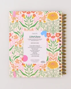 ban.do Large 17-Month Academic Planner - White Floral^ Planners + Calendars
