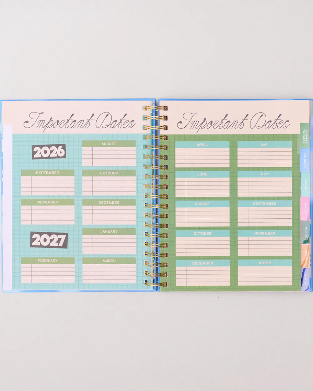 ban.do Large 17-Month Academic Planner - White Floral^ Planners + Calendars