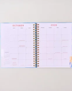ban.do Large 17-Month Academic Planner - White Floral^ Planners + Calendars