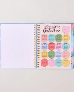 ban.do Large 17-Month Academic Planner - White Floral^ Planners + Calendars