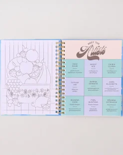 ban.do Large 17-Month Academic Planner - White Floral^ Planners + Calendars