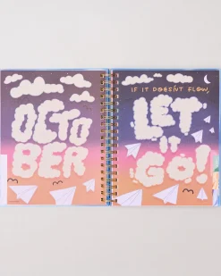 ban.do Large 17-Month Academic Planner - White Floral^ Planners + Calendars