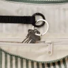 Baggu Large Nylon Crescent Bag w/ Key Leash - Sage Stripe^ Bags