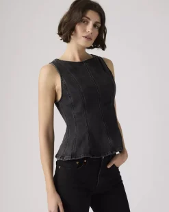 Levi's Leighton Peplum Top - NY Nights^ Tops