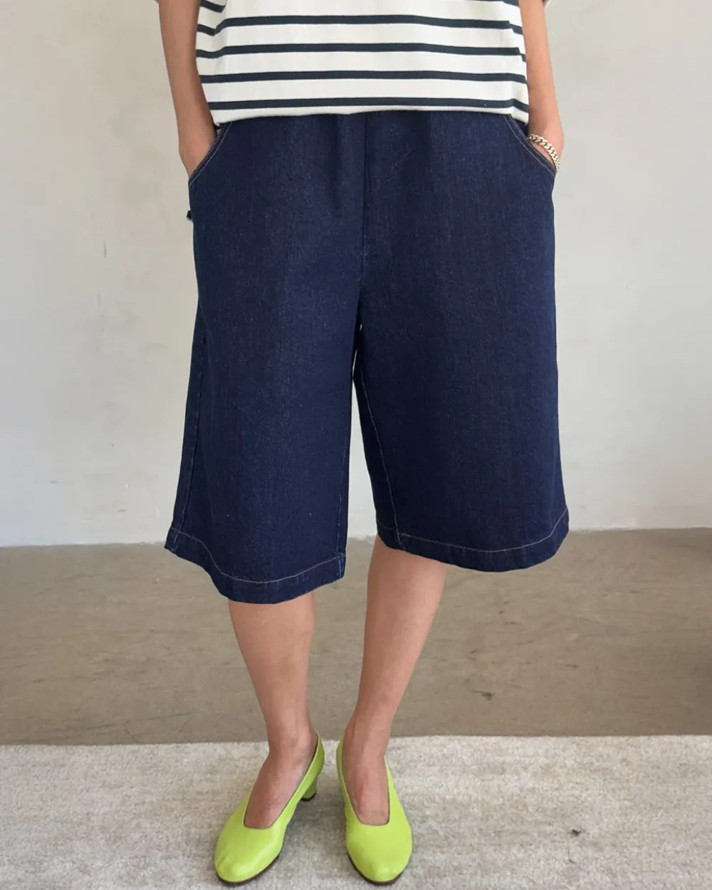 Le Bon Shoppe Liam Bermuda Shorts - Raw Denim^ Bottoms