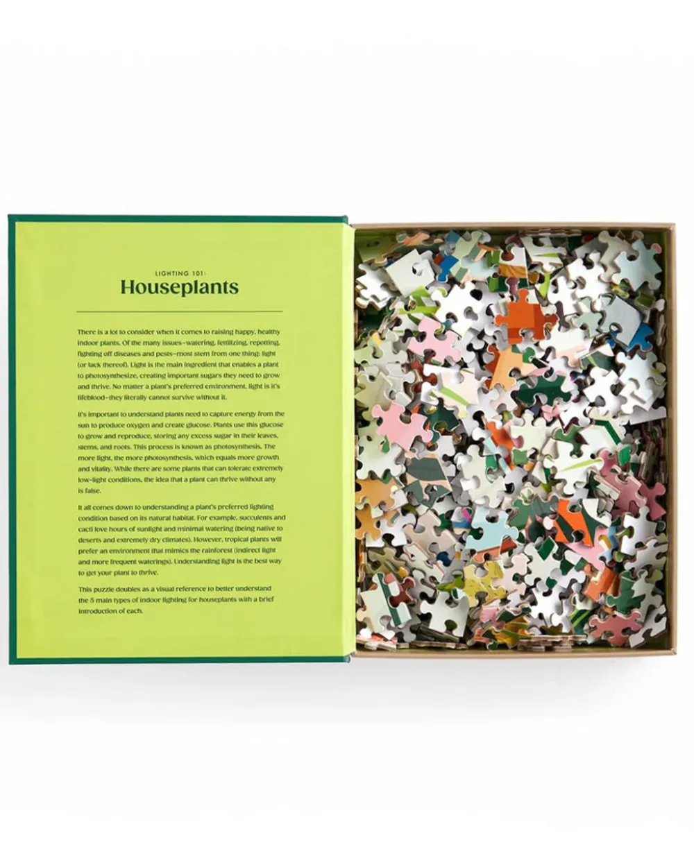 Chronicle Books Lighting 101: Houseplants - 500 Piece Book Puzzle^ Games + Activities