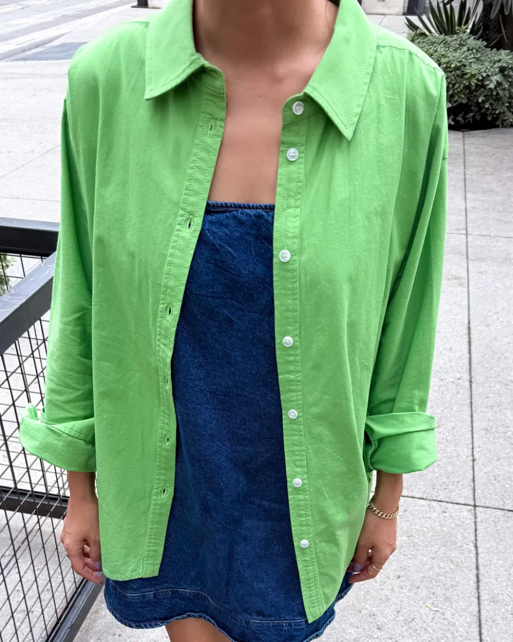 Le Bon Shoppe Light Weight Owen Shirt - Green Bud^ Tops