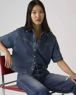 Levi's Logan Short Sleeve Denim Shirt - Tinted Times^ Tops
