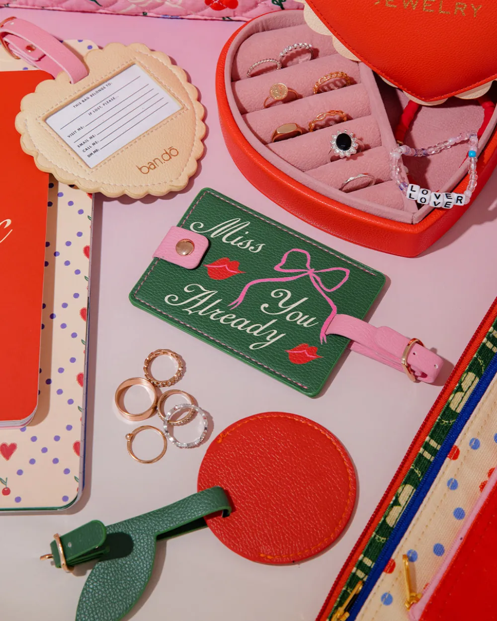 ban.do Luggage Tag Set - Heart and Cherry^ Travel Accessories