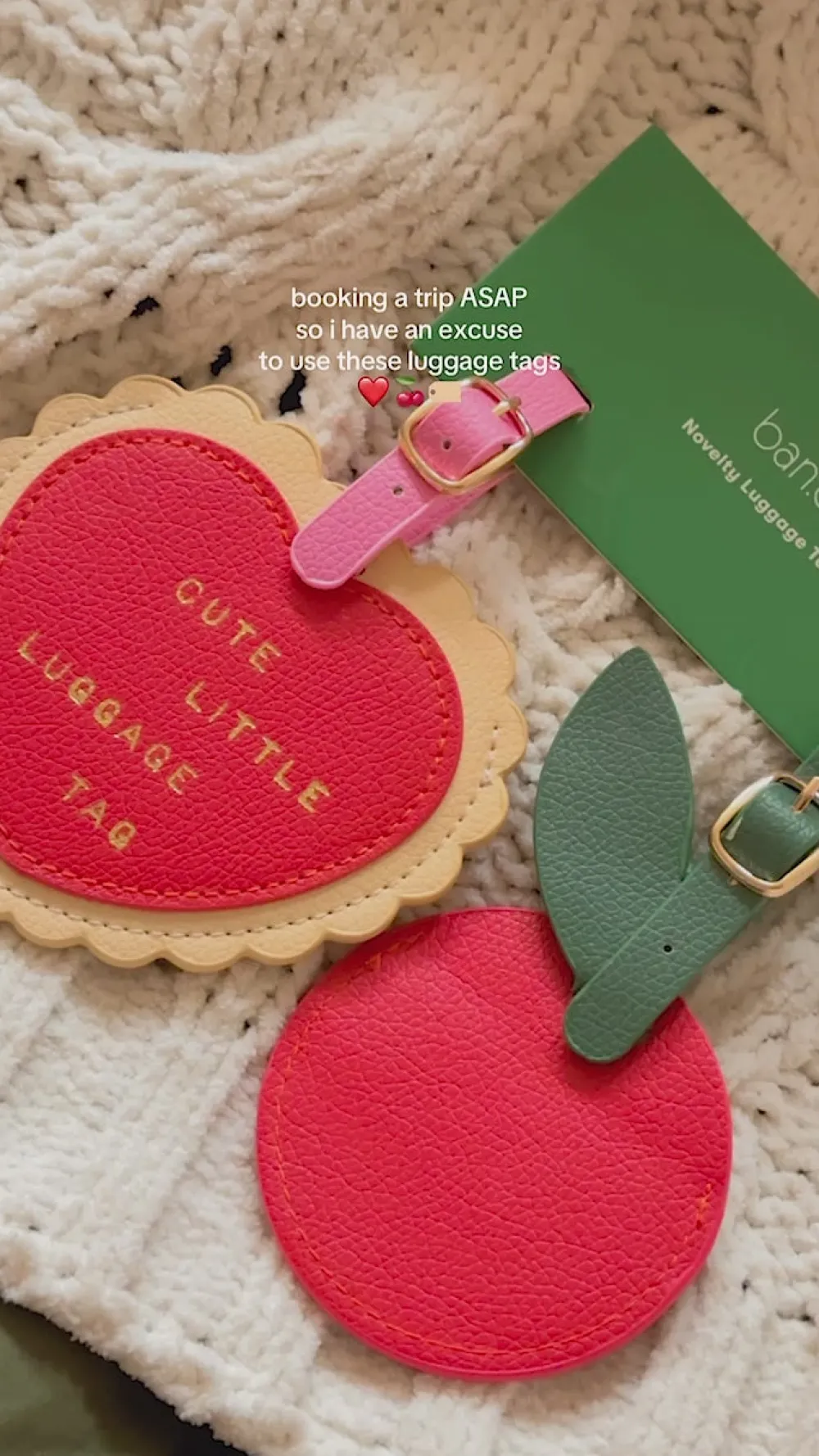 ban.do Luggage Tag Set - Heart and Cherry^ Travel Accessories