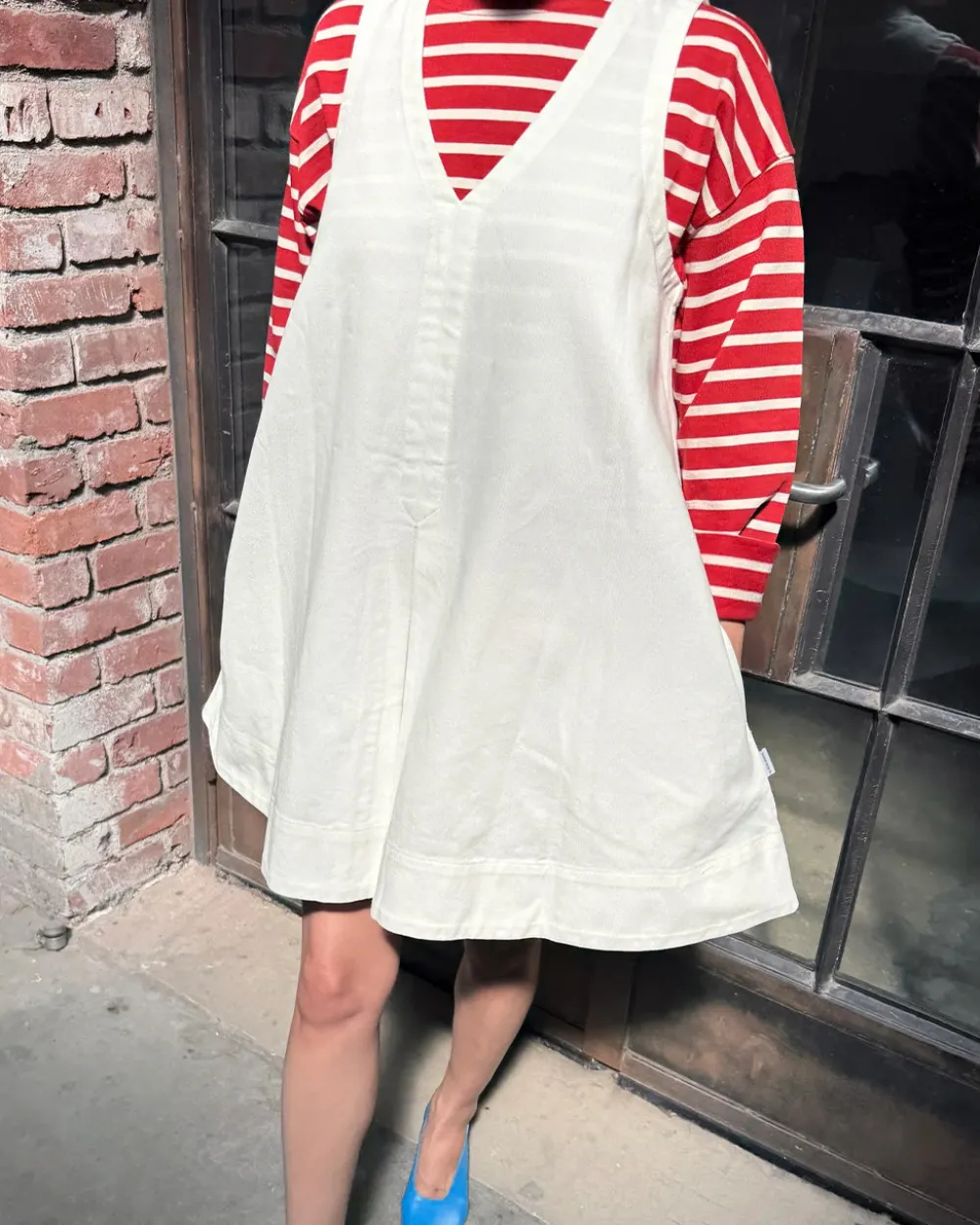Le Bon Shoppe Mable Dress - White Denim^ Dresses + Jumpsuits