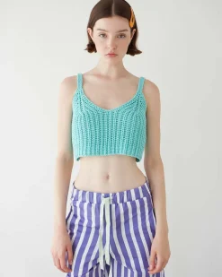 Dr. Bloom Mariquita Knitted Top - Aqua^ Tops