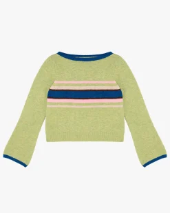 Lisa Says Gah Mari Sweater - Pistachio Stripe^ Sweaters