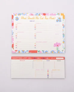 ban.do Meal Planner and Shopping List Set - Floral^ Self-Care