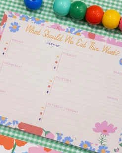 ban.do Meal Planner and Shopping List Set - Floral^ Planners + Calendars|Desk Accessories