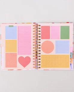 ban.do Medium 17-Month Academic Planner - Pink Tile Floral^ Planners + Calendars