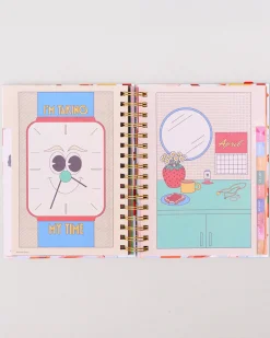 ban.do Medium 17-Month Academic Planner - Pink Tile Floral^ Planners + Calendars