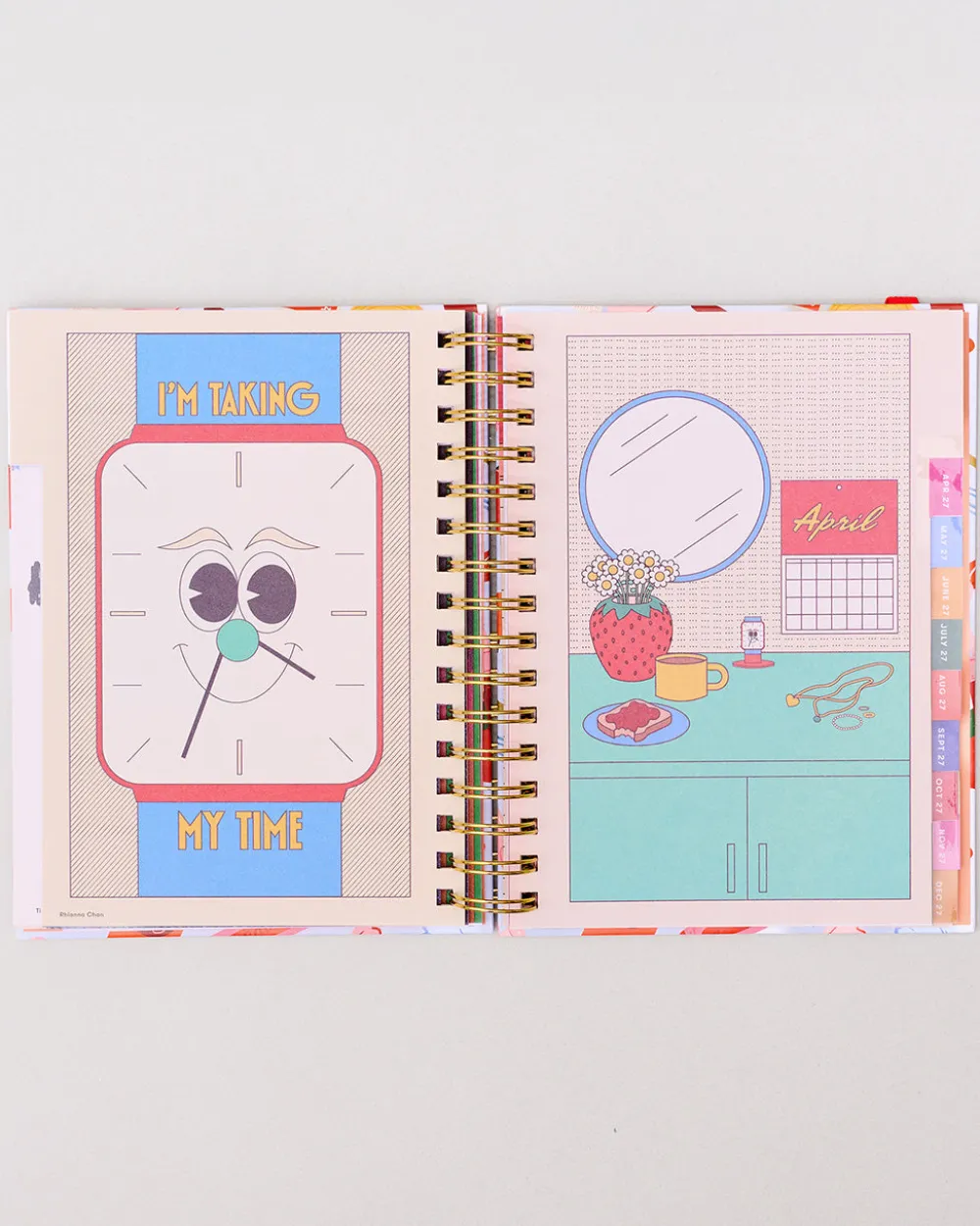 ban.do Medium 17-Month Academic Planner - Pink Tile Floral^ Planners + Calendars