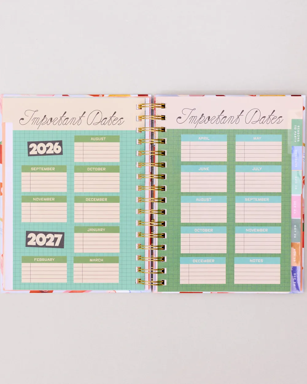 ban.do Medium 17-Month Academic Planner - Pink Tile Floral^ Planners + Calendars